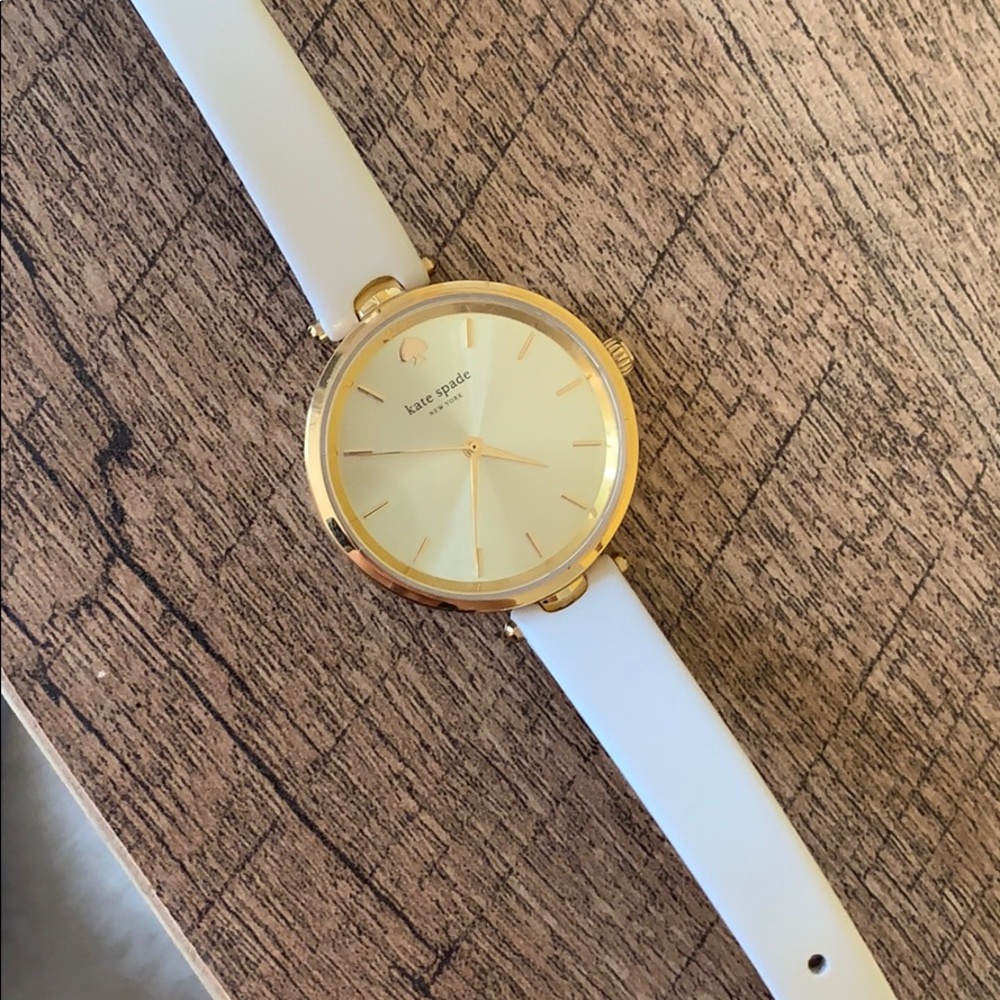 Kate Spade White and Gold Watch WORN ONCE!